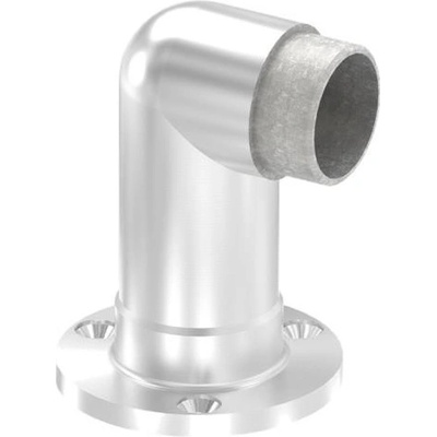 Feldmann 56100-320 - nerezový držiak madla pr. 42,4 mm, na stenu, uhol 90 °, dlhá kotviaca príruba, pre nerezové zábradlie
