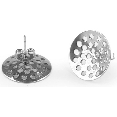 Náušnicová puzeta se sítkem Ø16; 18; 20 mm z nerezové oceli, malé, 1 (16 mm) platina