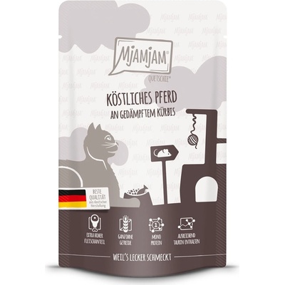 MjAMjAM Quetschie lahodné koňské maso na pařené dýni 48 x 125 g