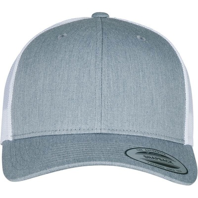 Flexfit 6606 Vintage Trucker sivá heather biela