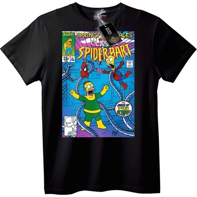 NOONEBRAND Тениска Spider-Bart от Симпсън - M, White