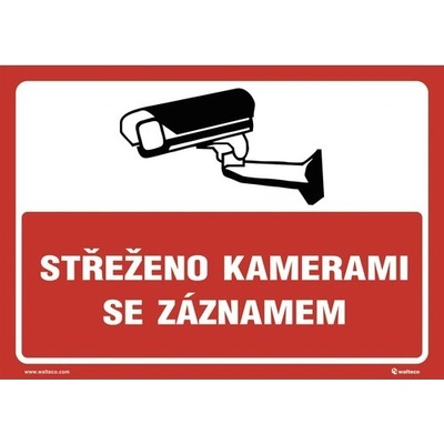 Informační štít "Střeženo kamerovým systémem se záznamem" A3, 297x420 mm