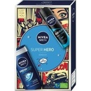 Kozmetické sady Nivea Men Super Hero sprchový gel Men Fresh Kick 250 ml + antiperspirant Men Deep Beat 150 ml darčeková sada