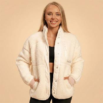 GymBeam BeastPink Дамско яке Bliss Ivory L