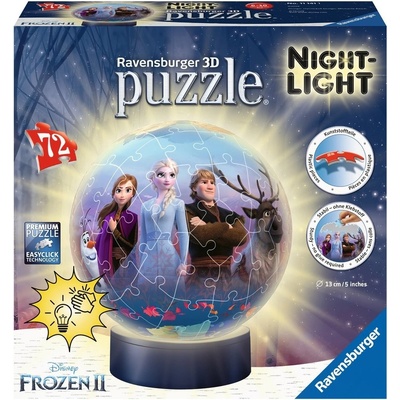 Ravensburger 3D Puzzleball Svítící Ľadové kráľovstvo 2 72 ks