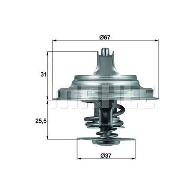 Termostat, chladivo MAHLE TX 25 71D