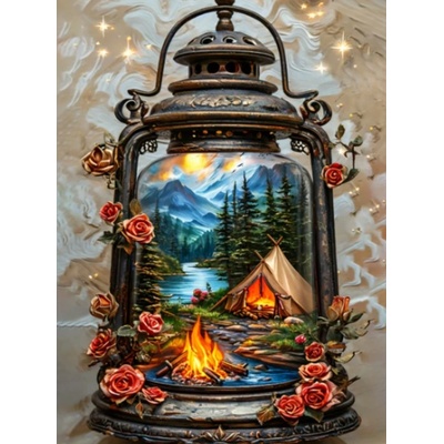 Norimpex - Puzzle Diamant painting: Magic lantern 30x40cm - 1 - 39 piese