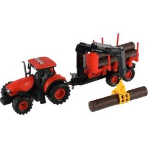 Teddies Трактор Zetor с ремарке с товарно рамо пластмаса на инерция на бат. със свет. със звук (00861301)