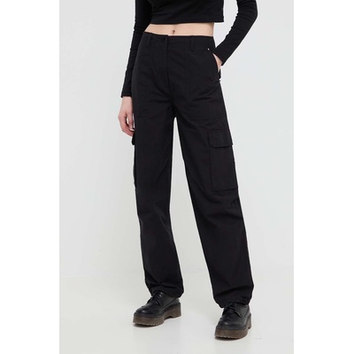 Tommy Jeans Панталон Tommy Jeans в черно със стандартна кройка, с висока талия DW0DW17769 (DW0DW17769)