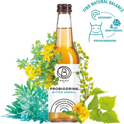 Bala21 Kombucha Bitter Herbal s probiotikami 330 ml
