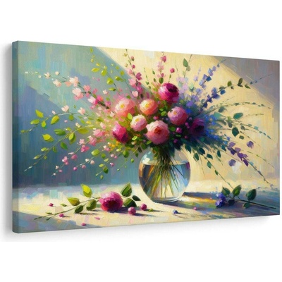 Obraz kytice růží ve váze - 90x60