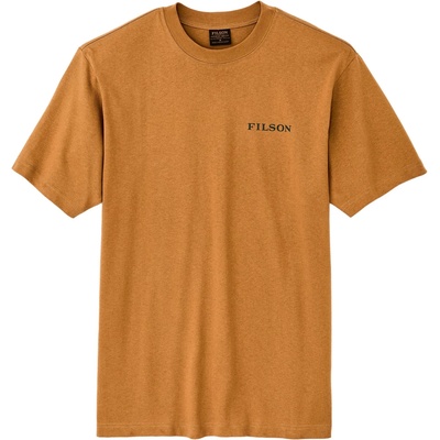 Filson Мъжка тениска Filson S/S Frontier Logo T-Shirt - Golden Tan / Scenic Mark - размер XS (216-7645-0211)