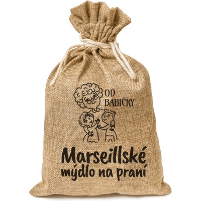 Od Babičky Marseillské mýdlo na praní vločky v jutovém pytlíku 750 g