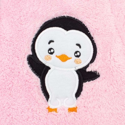 New Baby Zimná detská kombinéza Penguin ružová