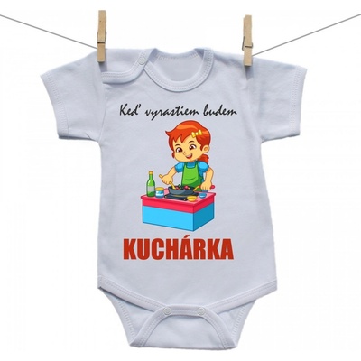 Boodyy Body s krátkym rukávom Keď vyrastiem budem kuchárka