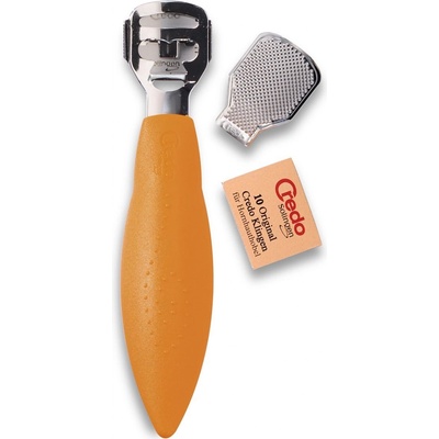 Credo Solingen Bezpečnostní seřezávač zrohovatělé kůže POP ART 2312 oranžový