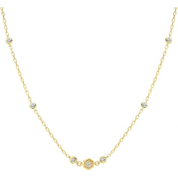 SAVICKI Шестоъгълна колие Savicki: злато. диаманти