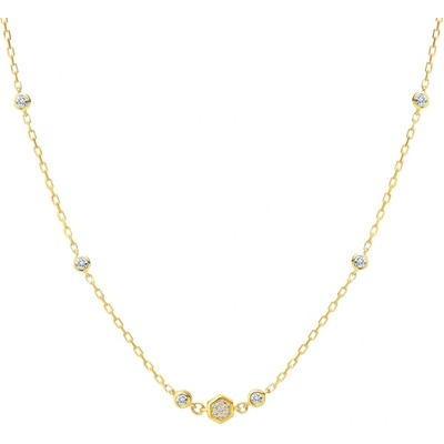 SAVICKI Шестоъгълна колие Savicki: злато. диаманти