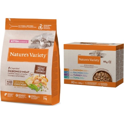 Natures Variety No Grain Kitten kuracie z voľného chovu 3 kg