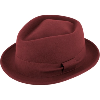 Fiebig trilby klobouk vlněný bordó