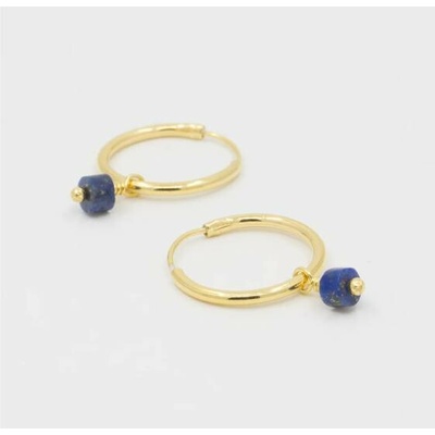 Bohovibes náušnice pozlacené lapis lazuli 0001405