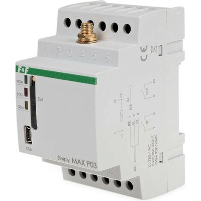 SIMply MAX P03 - GSM relé ZAPNI/VYPNI, 230V, 8a 2x NO