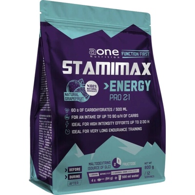 Aone Nutrition Stamimax Energypro 2:1 Energetický nápoj Grapefruit 0,85 kg