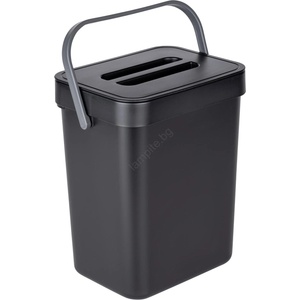 WENKO 55027100 - Кош за отпадъци BLACK OUTDOOR KITCHEN 19x24 cm черен/сив/прозрачен (WE0443)