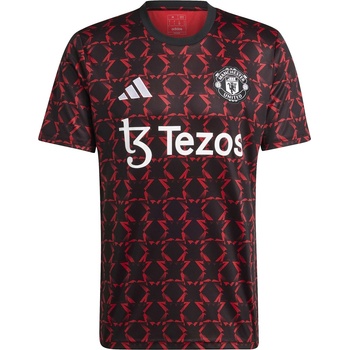 Image 1 of adidas Manchester United Pre Match Shirt 2024 2025 Adults - Black