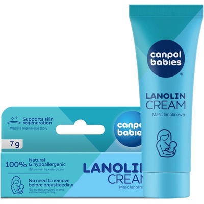 Canpol babies Lanolin Cream Upokojujúca a regeneračná masť na bradavky 7 g