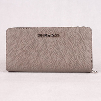Flora&Co velká tříoddílová šedá peněženka no. K1699