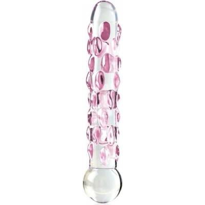 Icicles no 7 hand blown massager Skleněné dildo Průhledný