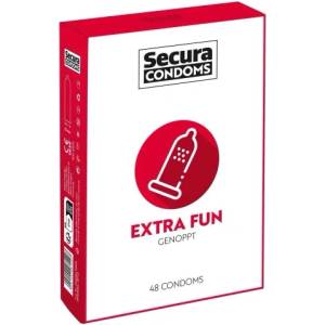 Secura 48 бр. Релефни презервативи Secura Extra Fun - kondomi