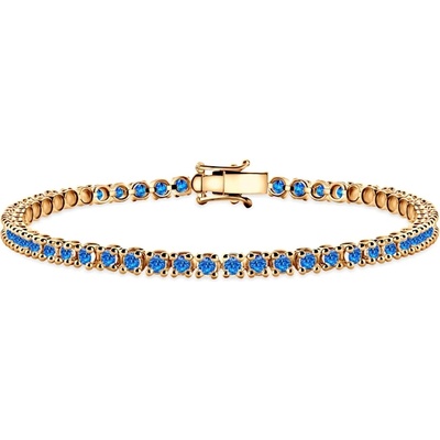 SAVICKI Тенис гривна Luminy 3, 2 мм: злато, сини сапфири