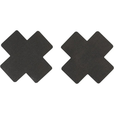Fever Cross Nipple Pasties Black