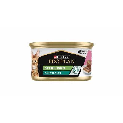 PURINA Pro Plan Sterilized Pate s lososem a tuňákem - mokré krmivo pro kočky - 85 g