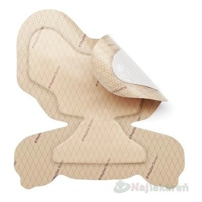 Mepilex Border Heel 22x23 cm samolepivé krytie s mäkkým silikónom, tvarované 10 ks