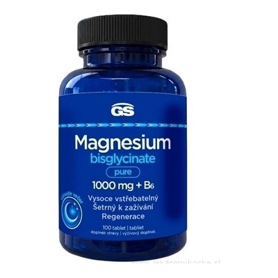 Green Swan GS Magnesium Bisglycinate Pure 1000 mg + Vitamín B6 100 tablet – Hledejceny.cz