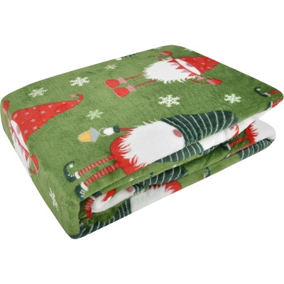 BBK vánoční deka z mikrovlákna agicatl Christmas zelená 150x200