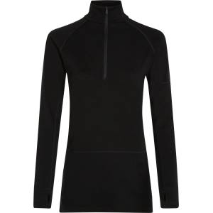Icebreaker Дамско мериносово термобельо Icebreaker Women's Merino 200 Zoneknit L/S Half Zip Merino base layer - Black (115-2673-0112)