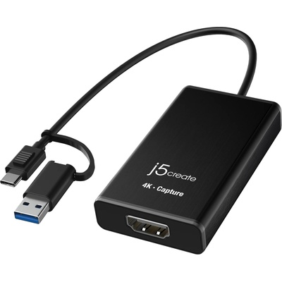 j5create Кепчер j5create JVA11, HDMI - USB-C, 4K, Черен (JVA11)