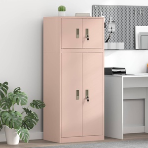 vidaXL Шкаф за съхранение 2 бр. Розово 60 x 40 x 145 см Стомана (3438694)