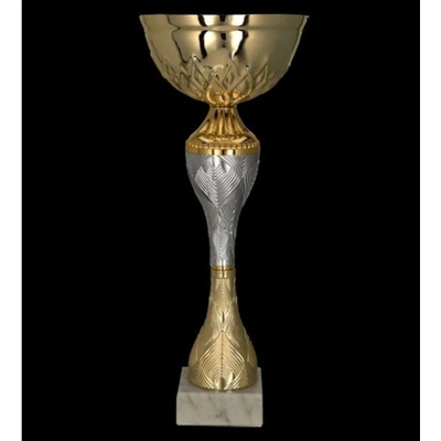Kovový pohár Zlato-stříbrný 26 cm 10 cm – Zboží Dáma