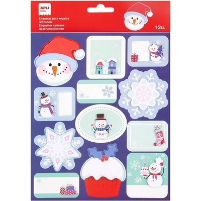 APLI vánoční jmenovky - sněhulák a vločky – Zbozi.Blesk.cz