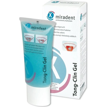 Miradent Комплект Tong-Clin - Гел за почистване на език, 50 ml + Четка
