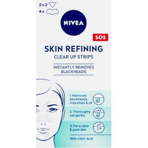 Nivea Почистващи пластири за лице Nivea Visage нос, брадичка, чело 8 бр