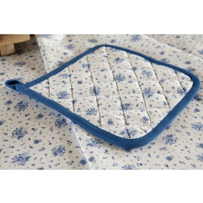 Clayre & Eef bavlnená Chňapka podložka Blue Rose Blooming 20 x 20 cm