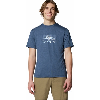 Columbia Kwick Hike Graphic Short SLee ve Tee tmavomodré