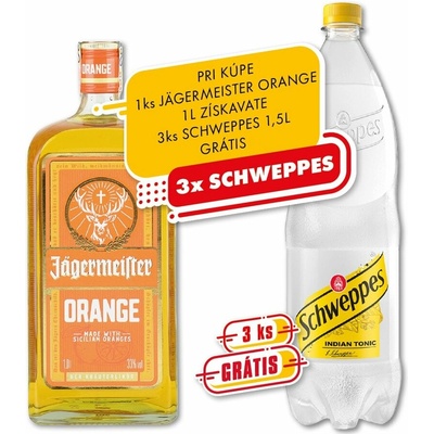 Jägermeister Orange 33% 1 l (čistá fľaša)