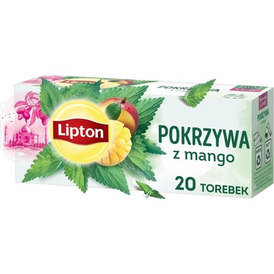Lipton Bylinkový čaj vo vrecúškach Zioła Świata Pŕhľava s mangom 20 x 26 g